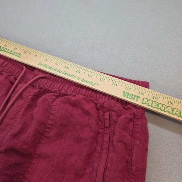 Athleta Retreat Linen Jogger Women's 12 TALL Drawstring Waist Pants Coffeeberry - Picture 5 of 11